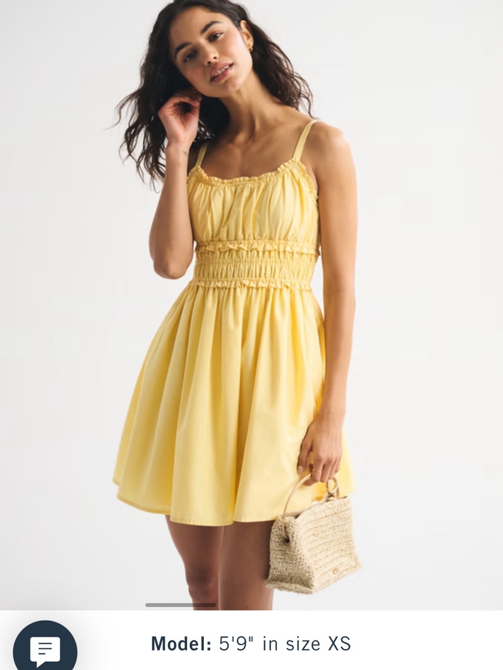 Abercrombie & Fitch Yellow Smocked Mini Dress - Picture 4 of 4